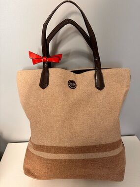 👜 Coach “Signature Stripe Wool North/South Tote” (Style F24665)